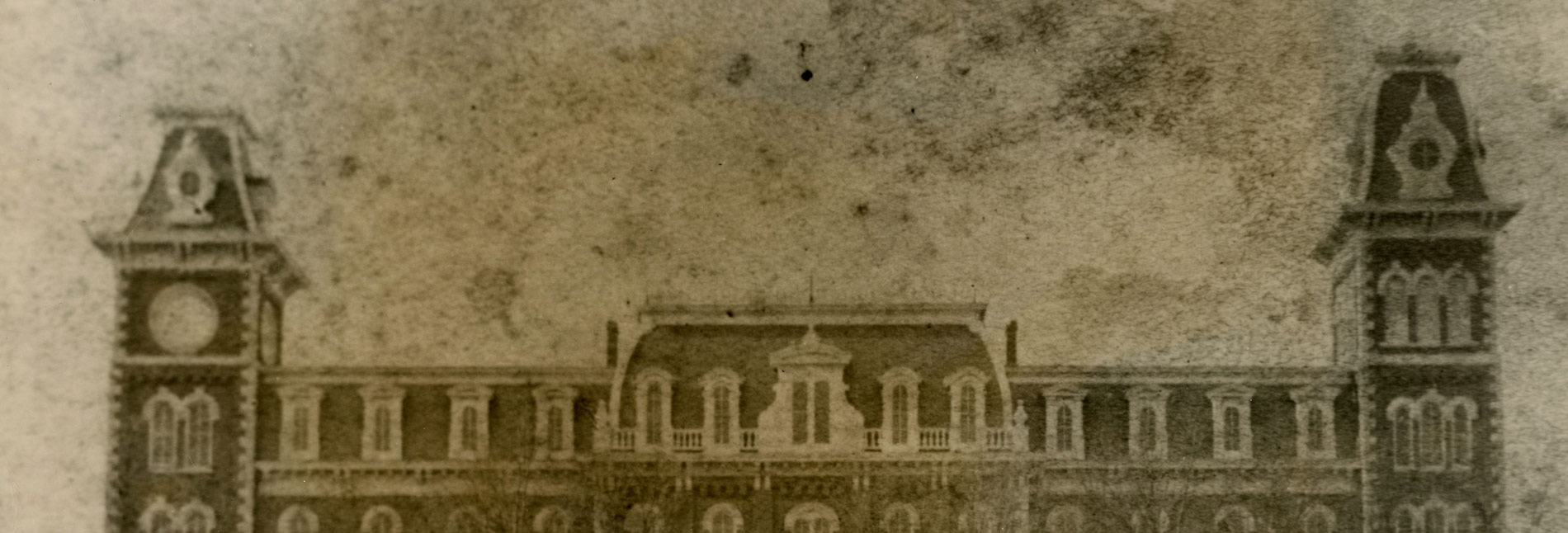 Historic photo of Old Main from the 1800's.